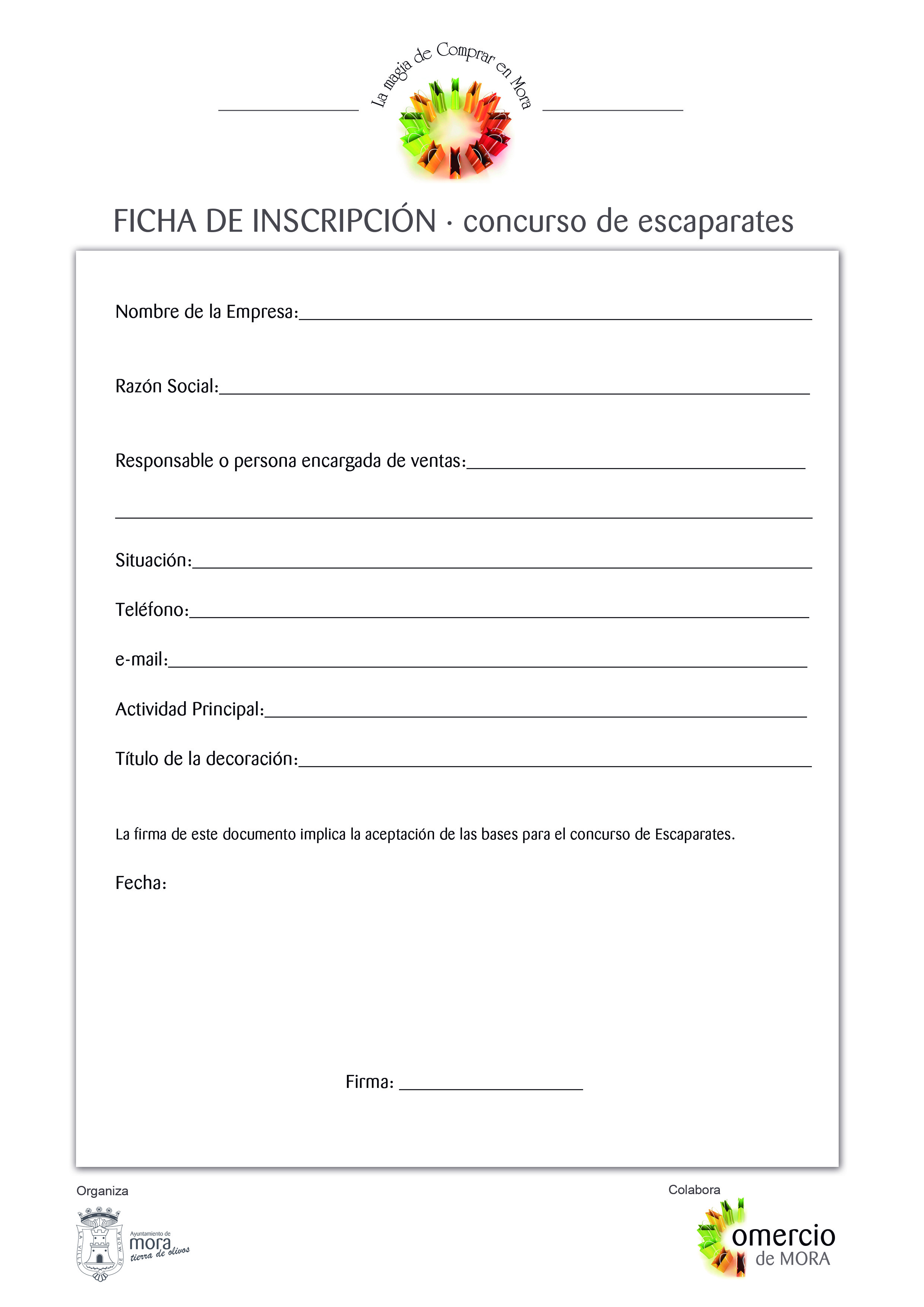 Inscripcin III Concurso de Decoracin de Escaparates Navideos